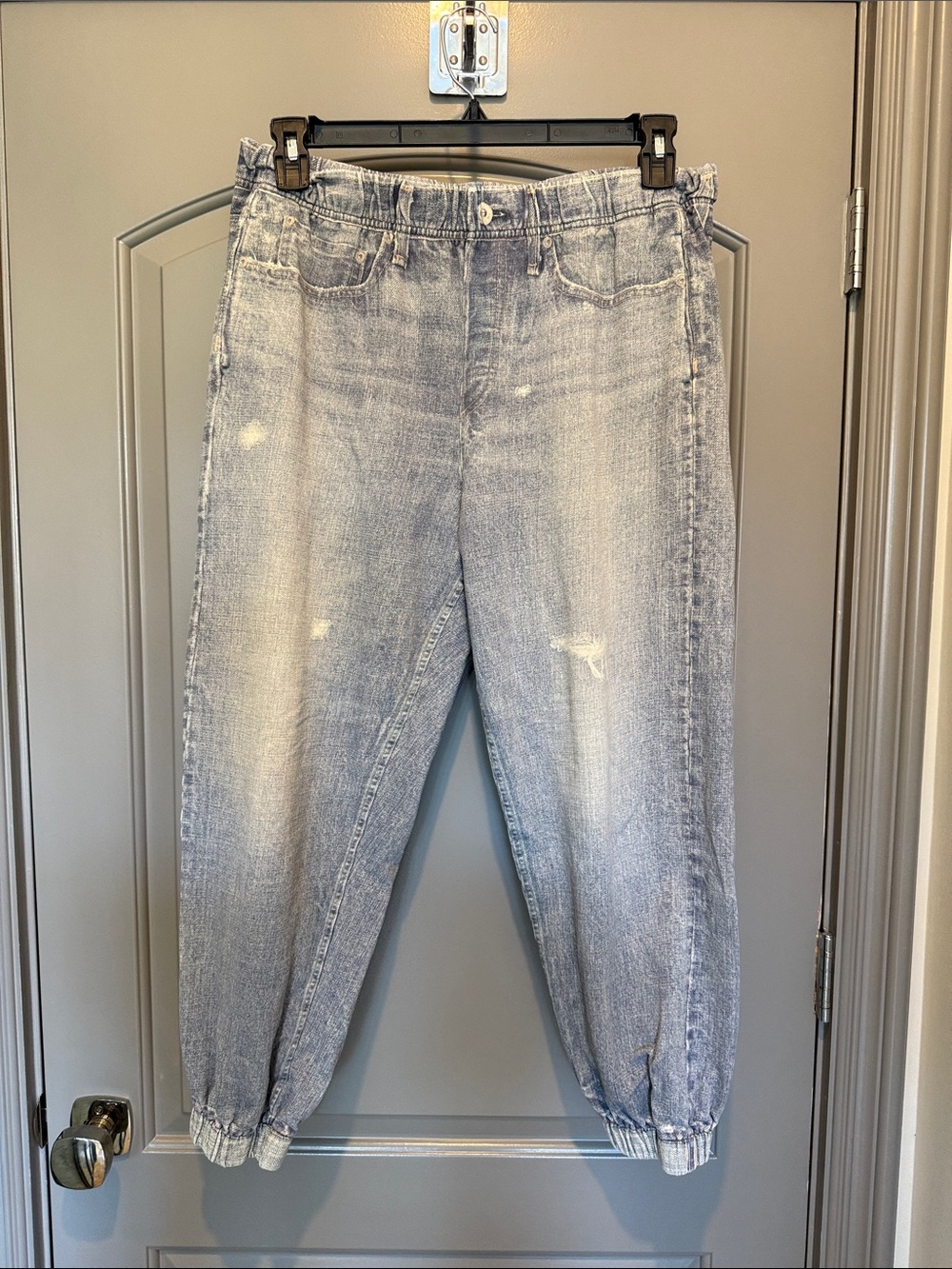 Rag & Bone Miramar Trompe L'Oeil Cotton Jogger Sweatpants Glasshill Womens 2XL